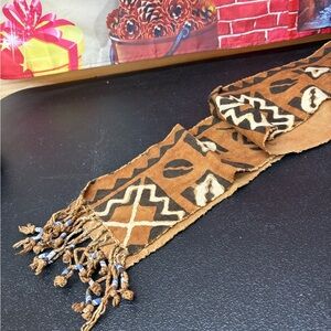 Handmade African scarf with beads
